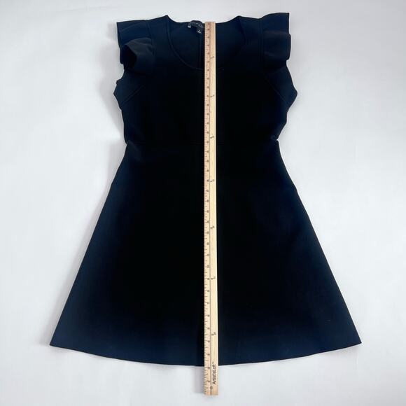 VICTORIA BECKHAM FOR TARGET COLLAB  RUFFLE SLEEVE A LINE MINI DRESS BLK LG - Picture 8 of 13